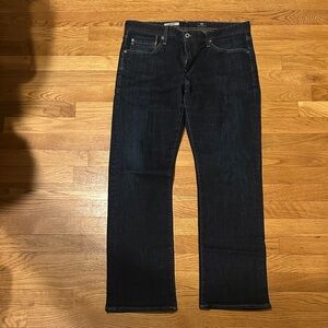 AG Adriano Goldschmied Men's Deep Indigo Straight Jeans